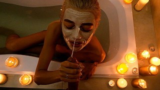 I was spying on my stepsister in the bathroom and this is what happened